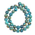 Natural Stone Beads 4mm Blue Malachite Gemstone Round Loose Beads Crystal Energy Stone Healing Power for Jewelry Making DIY,1 Strand 15" - color: Blue Malachite, size: 4MM
