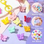 LiQunSweet 21 Pcs 21 Colors Butterfly Silicone Animal Focal Beads Spring Insect Animal Beads for Bracelet Jewelry Making Pens Lanyard Beadable DIY Craftings - color: Butterfly Silicone Focal Beads_21 Pcs