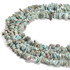 5-8mm Natural Larimar Gemstone Chips Loose Beads Semi Precious for Jewelry Making DIY Handmade Craft Supplies 1 Strand per Bag Approxi 34" - color: Larimar Chips