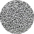 Bala&Fillic Matte Silver Color 4mm Seed Beads About 1200pcs/100Grams in Bag, 6/0 Glass Craft Beads for Making Bracelet and Necklace (Matte Silver) - color: Matte Silver -4mm