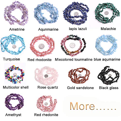 GEM-Inside Black Agate Chips Natural 7-8MM Gemstone for Bracelet Necklace Earrings Jewelry Making Crafts Design Wholesale Loose Beads 34" - color: Black Agate