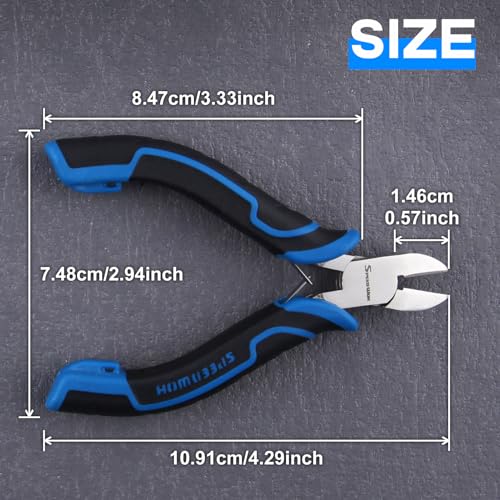 SPEEDWOX 4-Inch Mini Diagonal Cutting Pliers for Jewelry Making Mini Diagonal Pliers Wire Cutters Jewelry Plier Side Cutters Plier Flush Cut Wire for Cutting Wires Ties Guitar Strings - style: Diagonal Cutting Pliers