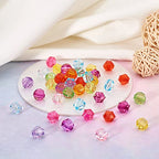 Craftdady 100Pcs Transparent Acrylic Faceted Round Ball Spacer Beads 10mm Random Mixed Colors Plastic Loose Pony Beads for Jewelry Making Hole: 2mm - color: Acrylic Round Beads, Random Mixed Color