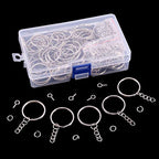 Swpeet 360Pcs 6/5" 30mm Sliver Key Chain Rings Kit, Including 120Pcs Keychain Rings with Chain and 120Pcs Jump Ring with 120Pcs Screw Eye Pins Bulk for Jewelry Findings Making (Sliver) - color: Sliver, size: 30mm