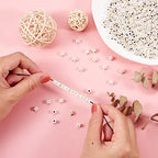 FASHEWELRY 500Pcs White Acrylic Cube Letter Beads 4.5x4.5x4.5mm Golden Alphabet A-Z Spacer Beads for DIY Bracelet Necklace Jewelry Making - color: White Golden-500Pcs, size: 4.5x4.5x4.5mm