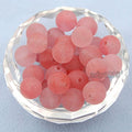 AD Beads Natural Matte Frosted Gemstone Round Spacer Loose Beads 4mm 6mm 8mm 10mm 12mm (8mm, Matte Cherry Quartz) - color: Matte Cherry Quartz, size: 8mm