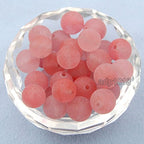 AD Beads Natural Matte Frosted Gemstone Round Spacer Loose Beads 4mm 6mm 8mm 10mm 12mm (8mm, Matte Cherry Quartz) - color: Matte Cherry Quartz, size: 8mm