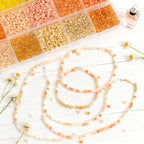 Yellow Colors 3mm Seed Beads, 5200Pcs Glass Seed Beads Kit with Storage Box for DIY Necklace Bracelet Crafts - color: Yellow