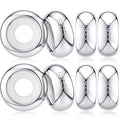 DALARAN Stopper Beads for Bracelets 925 Sterling Silver Clip Spacer Charm Bracelet Stoppers - style: 8Pcs Sliver Charm Stoppers