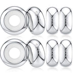 DALARAN Stopper Beads for Bracelets 925 Sterling Silver Clip Spacer Charm Bracelet Stoppers - style: 8Pcs Sliver Charm Stoppers
