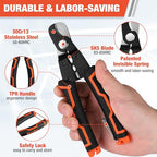 ValueMax 7 Inch Wire Stripper, Cable Cutters, Jacket Removal Cable Stripper, Wire Cutter for Copper, Aluminium Solid and Standard Wire, 4 in 1 Electrical Wire Stripper Tool