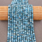 BONNY BOXX 1 Strand (150PCs) Natural 2 * 4mm Apatite Rondelle Beads, Natural Abacus Disk Stone Beads Loose Spacer Gemstone for DIY Bracelet Necklace Jewelry Making - color: Apatite, size: 2*4MM