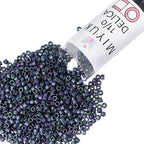 Miyuki Delica Seed Beads – Size 11/0 (1.6 mm), DB1054, Matte Metallic Violet/Gold Iris, 7.2 g, Approx. 1440 Beads, Made in Japan - color: DB1054 - Matte Metallic Violet/Gold Iris