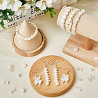Juexica 500 Pcs ABS Imitation Pearl Beads Star Heart Bowknot Circle Flower White Aesthetic Beads for Jewelry Making Bracelets Necklaces Earrings Key Chains Accessories DIY Crafts(Classic Style) - color: Classic Style