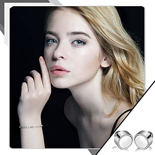 Sureio 24 Pairs Magnetic Necklace Bracelet Clasps Magnet Converter Jewelry Clasps Extenders Locking for Bracelet Necklace Making(Silver)