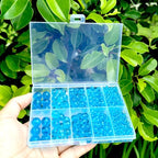 Gocelyn 476PCS Natural Round Gemstone Crystal Glass Beads for Jewelry Making (Blue), Smooth Round Spacer Loose Glass Beads for Crafts Bracelets Necklaces Charms Pendants 4/6/8/10/12mm - color: Round Glass Beads: Blue
