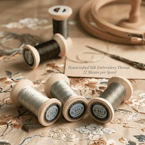 Natural 100% Mulberry Handmade Embroidery Silk Thread Silk Floss (32) - color: 32