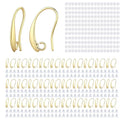 14K Gold Plated Earring Hooks, 230PCS Earring Findings for Jewelry Making Hypoallergenic Ear Wires for DIY Bulk Pack - color: 14K Gold-Big Earing Hooks