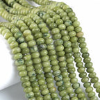 5x8mm 76pcs Natural Stone Chinese Green Jade Rondelle Spacer Loose Beads Abacus Disk Stone Round Loose Gemstone Beads for Jewelry Making DIY Bracelet Necklace - color: Chinese Green Jade, size: 5x8mm Abacus Disk