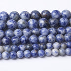 Blue Dot Stone Beads for Jewelry Making DIY Bracelet Necklace Jewelry Making 1 Strand 15.5inch 45PCS 8MM… - color: Blue Dot Stone, size: 8MM