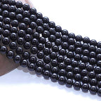 Natural Stone Beads 10mm Black Polished Round Smooth Agates Gemstone Beads for Jewelry Making 15 Inch(Black Onyx,10mm) - color: Black Onyx, size: 10mm