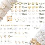 Xylise Jewelry Making Supplies Kit Natural Stone Beads for Irregular Natural Stone with for DIY Craft Bracelet Necklace Earrings for Adults (White Jade) - color: White Jade