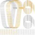Comkrivy 128 Pcs Charm Bracelet Necklace Kit, 18K Gold & Silver Plated Chains, Adjustable Charm Bracelet Chain Necklace Set for DIY Jewelry Making, Includes 100 Pcs Open Jump Rings