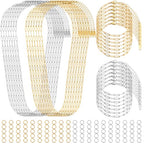 Comkrivy 128 Pcs Charm Bracelet Necklace Kit, 18K Gold & Silver Plated Chains, Adjustable Charm Bracelet Chain Necklace Set for DIY Jewelry Making, Includes 100 Pcs Open Jump Rings