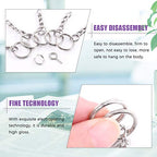 Swpeet 450Pcs 3/5" 15mm Sliver Key Chain Rings Kit, Including 150Pcs Keychain Rings with Chain and 150Pcs Jump Ring with 150Pcs Screw Eye Pins Bulk for Jewelry Findings Making (15mm, Sliver) - color: Sliver, size: 15mm