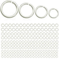 300PCs Silver Jump Rings for Jewelry Making, 4mm 5mm 6mm 7mm, Earring Bracelet Necklace Finding & Supplies (Sterling Silver Plated) - color: Silver