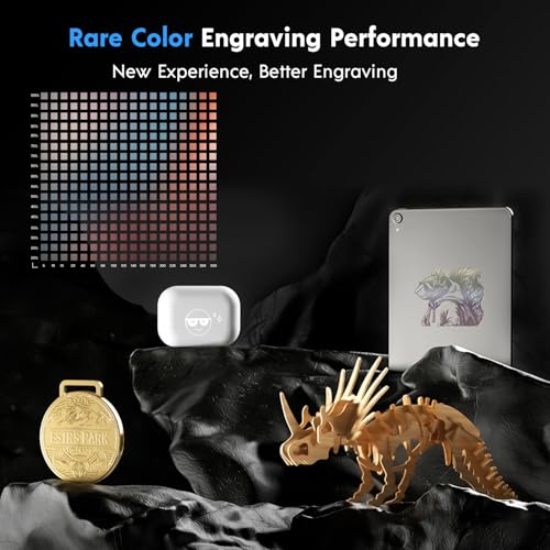 Longer RAY5 20W Laser Cutter and Laser Engraver for Tumblers, Rotary Roller Bundle, 17.3"x 17.3" Working Bed, Enclosure with Vent, and Air Pump Laser Engraver for Wood and Metal, Acrylic