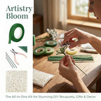 DIY Handmade Floral Art Tool Set, Money Flower Bouquet Making Kit Including ABS Pearls, Metal Wire, 2-Millimeter Diameter Flower Stems, Scissors, Pliers and Green Tape