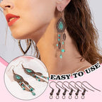 TOAOB 100pcs Earring Hooks Hypo Allergenic French Ear Wires with Ball and Coil 18mm Red Copper Fish Hook Earrings Making Supplies Jewelry Findings - color: Red copper
