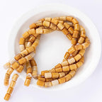 Natural Yellow Jade Cylinder Tube Beads 10x14mm 38cm/str Loose Semi Gemstone Stone Beads for Making Bracelets Necklace - color: Yellow Jade