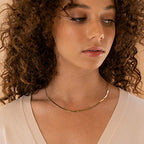 PAVOI 14K Gold Plated Curb Paperclip Box Sphere Bead Snake Herringbone and Figaro Chain Adjustable Necklace - style: Snake-M