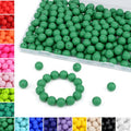 MAIBAOTA 120 Pcs Christmas Green Silicone Beads 15 mm for Keychain/Pens/Bracelet/Necklace Making Round Silicone Bulk Kits - color: Christmas Green