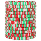 12pcs Friendship Bracelets Beaded Bracelets Heishi Bracelet Cute Bracelets Stack Vinyl Clay Disc Bead Surfer Stretch Summer Beach Bracelets For Women Preppy Bracelets - color: B-color 9