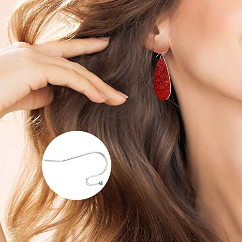 Earring Hooks Silver Plated Hypoallergenic Ear Wires for DIY Jewelry Findings （200PCS Earring Hooks+200 PCS Earring Backs） - color: A-Silver