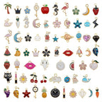 30pcs Mixed Enamel Charms Pendants for Jewelry Making Bulk lot Necklace Earrings Bracelet Craft Findings - color: Multi