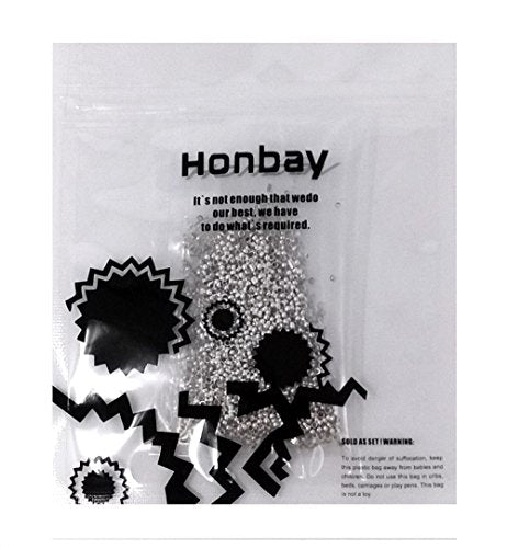 Honbay 2000pcs 2mm Round Crimp Beads Spacer Stoppers Beads for DIY Jewelry Making (Silver)