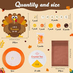 BeYumi Thanksgiving Bracelet Craft Kit - 24 Pack Fall DIY Thanks Letter Beads Friendship Bracelets with Turkey Gift Cards Thankful Craft Kit Party School Classroom Fun Activities for Kids Ages 6-12 - style: THANKS