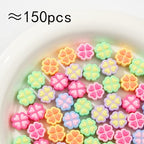 150pcs Acrylic Clover Beads Colorful Flower Beads Rainbow Clover Beads for Jewelry Making Handmade DIY Bracelet, Charms Keychain Craft Supplies (Rainbow Clover) - color: rainbow Clover