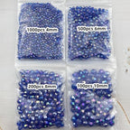 1800pcs Acrylic Faceted Round Beads 4mm 6mm 8mm 10mm AB Colors Glossy Acrylic Round Spacer Beads with Hole for DIY Bracelet Necklace Jewelry Making Supplies Handmade Craft(Royal Blue AB) - color: Royal Blue AB