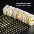 Wisreach Chains Jewelry Making Supplies Gold Chain for Making Jewelry, 111.5 Feet 15 Rolls for DIY Necklace Bracelet Findings with Jump Rings/Lobster Clasps/Connectors - color: Gold