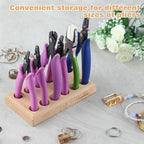Wooden Plier Organizer Pliers Storage Rack with 12 Holes Plier Rack jewelry Tool Organizer Hardwood Pliers Holder 6 Plier Block Jewelry Making Tool - style: Rectangle