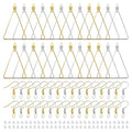 240PCS Triangle Earring Beading Hoop Set for Jewelry Making - 100PCS Earring Hooks & Backs (K Gold, White K) - color: 240PCS;Triangle;K Gold,White K