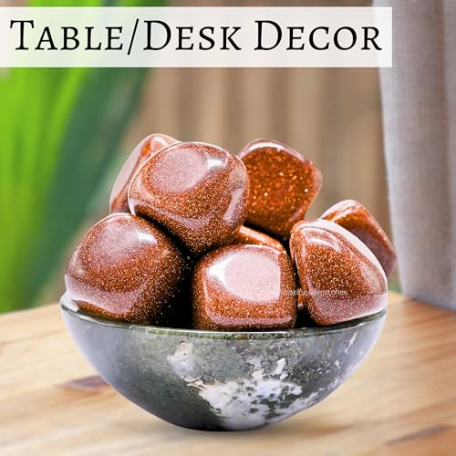 Amazing Gemstone Red Goldstone Crystal Tumbled Stones Polished Rocks - Natural Gem Stones for Healing - DIY Crystals for Protection (1 Piece) - color: Red Goldstone