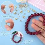 30pcs Lobster Claw Clasps & Jump Rings, 18K Gold Plated Metal Lobster Clasps, Jump Rings Jewelry Finding Kit for Necklace Bracelet Jewelry Making - color: 18K Gold-30pcs