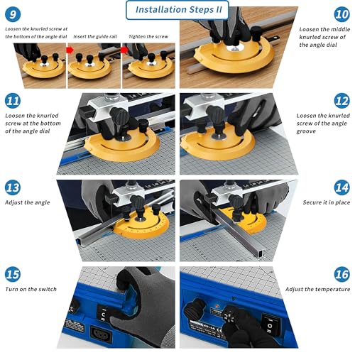 Hot Wire Foam Cutter, Foam Cutting Worktable with Elevated Extension Rail, Hot Wire Cutting Tool for EVA, Sponge, KT board, Insulation panels, Polystyrene Foam Various Thermoplastic Materials Blue - color: Blue