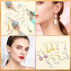 SONGIN Earring Making Kit, 1100 Pcs Jewellery Findings Earring Making Supplies Kit with Ear Hooks Posts Pins Open Jump Rings and 6 Styles Ear Backs (Silver) - color: Silver